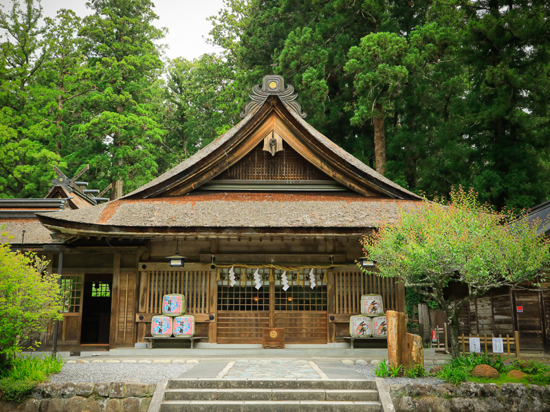 小國神社「神徳殿」修復を必要とする檜皮葺屋根