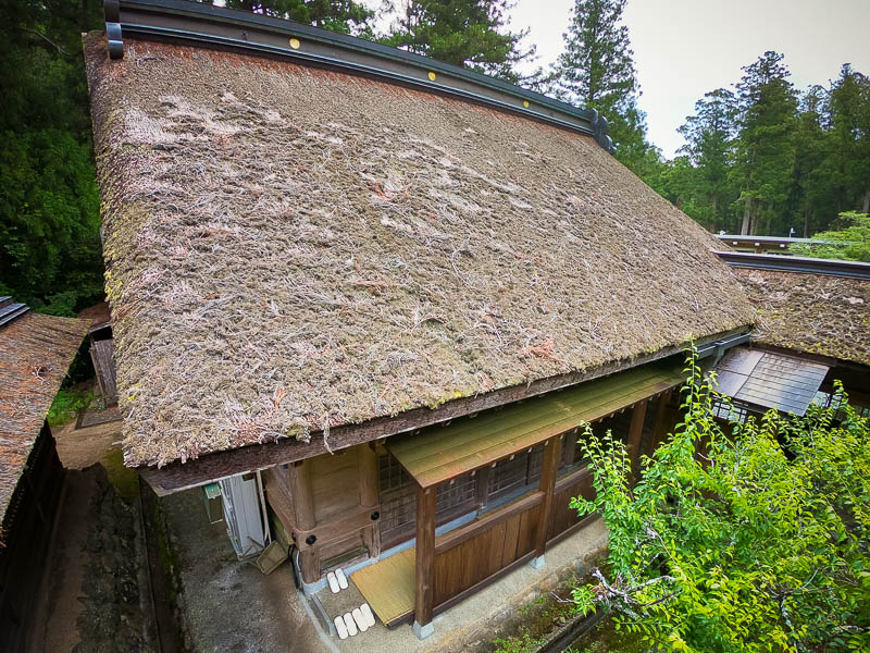 小國神社「神徳殿」修復を必要とする檜皮葺屋根