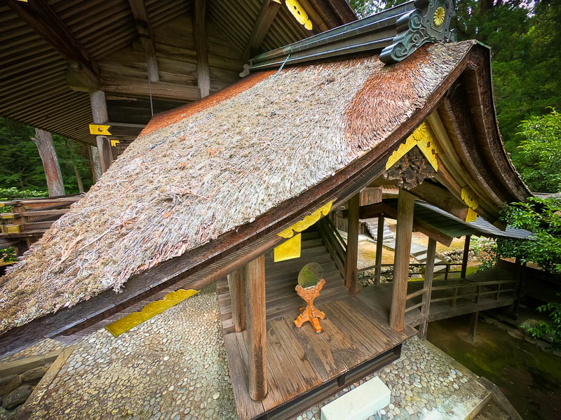 小國神社 修復前のお屋根「御本殿」